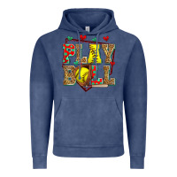 Vintage Denim play ball softball Vintage Hoodie - Zillion Design Studio