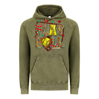 Vintage Olive play ball softball Vintage Hoodie - Zillion Design Studio