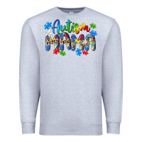 Heather Grey autism mama Premium Sweatshirt - MaliasSmallBusiness