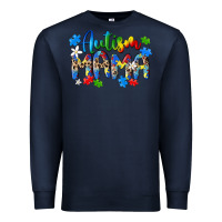 Navy autism mama Premium Sweatshirt - MaliasSmallBusiness
