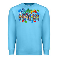 Ocean Blue autism mama Premium Sweatshirt - MaliasSmallBusiness