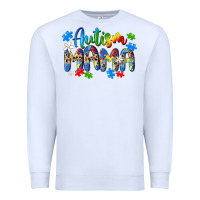White autism mama Premium Sweatshirt - MaliasSmallBusiness