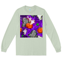Matcha tombstone and ghosts seamless paternal Long Sleeve Tee - BundleAndBundleShop