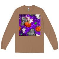 Toasted Coconut tombstone and ghosts seamless paternal Long Sleeve Tee - BundleAndBundleShop