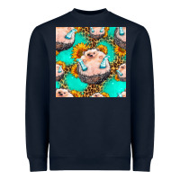 Navy hedgehog western seamless pattern Heavyweight Sweatshirt - HRA Design Shop