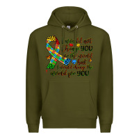 Army Green autism awareness Premium Hoodie - Artiststas