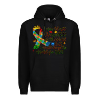 Black autism awareness Premium Hoodie - Artiststas
