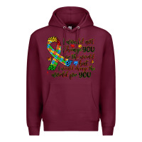 Burgundy autism awareness Premium Hoodie - Artiststas