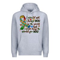 Heather Grey autism awareness Premium Hoodie - Artiststas