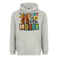 Moon Dust just a little moody with cow Heavyweight Hoodie - NancyCooperArtShop