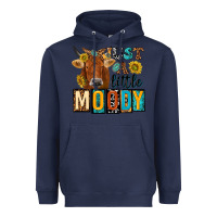 Navy just a little moody with cow Heavyweight Hoodie - NancyCooperArtShop