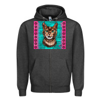 Charcoal Heather Western Bengal Cat Zipper Hoodie - LillyAllenDesigns