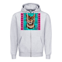 Heather Grey Western Bengal Cat Zipper Hoodie - LillyAllenDesigns