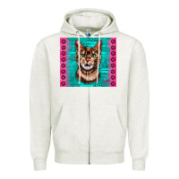 Oatmeal Heather Western Bengal Cat Zipper Hoodie - LillyAllenDesigns