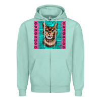 Seafoam Western Bengal Cat Zipper Hoodie - LillyAllenDesigns