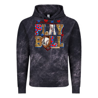 Cloud Black play ball baseball Vintage Hoodie - Zillion Design Studio
