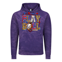 Cloud Purple play ball baseball Vintage Hoodie - Zillion Design Studio