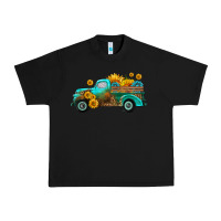 Black farm truck with sunflower Urban Heavy Tee - HRA Design Shop