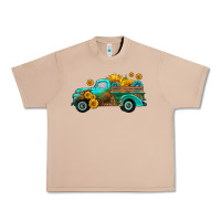 Burro farm truck with sunflower Urban Heavy Tee - HRA Design Shop