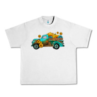 Lunar Rock farm truck with sunflower Urban Heavy Tee - HRA Design Shop