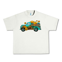 Pistachio farm truck with sunflower Urban Heavy Tee - HRA Design Shop