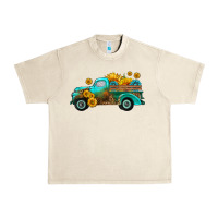 Sandshell farm truck with sunflower Urban Heavy Tee - HRA Design Shop