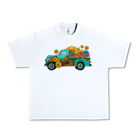 Farm Truck With Sunflower Urban Heavy Tee | Teevron