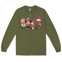 Army Green mexican coffee cups cafecito Long Sleeve Tee - Jasminsmagicworld