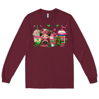 Burgundy mexican coffee cups cafecito Long Sleeve Tee - Jasminsmagicworld