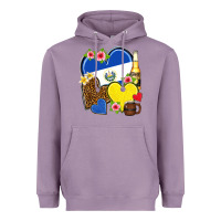 Lavender el salvador hearts Heavyweight Hoodie - NancyCooperArtShop