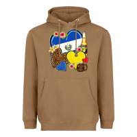 Toasted Coconut el salvador hearts Heavyweight Hoodie - NancyCooperArtShop