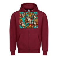 Burgundy mustang horse western Zipper Hoodie - LillyAllenDesigns