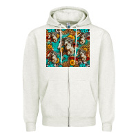 Oatmeal Heather mustang horse western Zipper Hoodie - LillyAllenDesigns