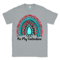 Heather Grey be my valentine gemstone rainbow Classic Tee - JahusDesignShop