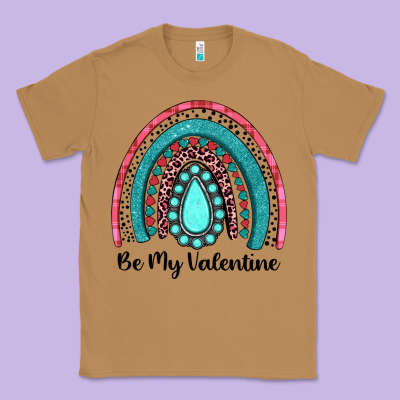 Be My Valentine Gemstone Rainbow Classic Tee Designed By Jahusdesignshop