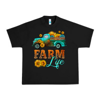 Black farm truck  farm life with sunflower Urban Heavy Tee - HRA Design Shop