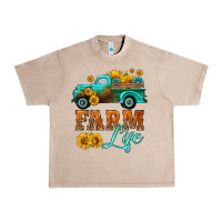 French Oak farm truck  farm life with sunflower Urban Heavy Tee - HRA Design Shop