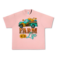 Salmon farm truck  farm life with sunflower Urban Heavy Tee - HRA Design Shop
