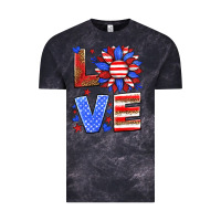 Cloud Black love america sunflower Vintage Tee - HRA Design Shop