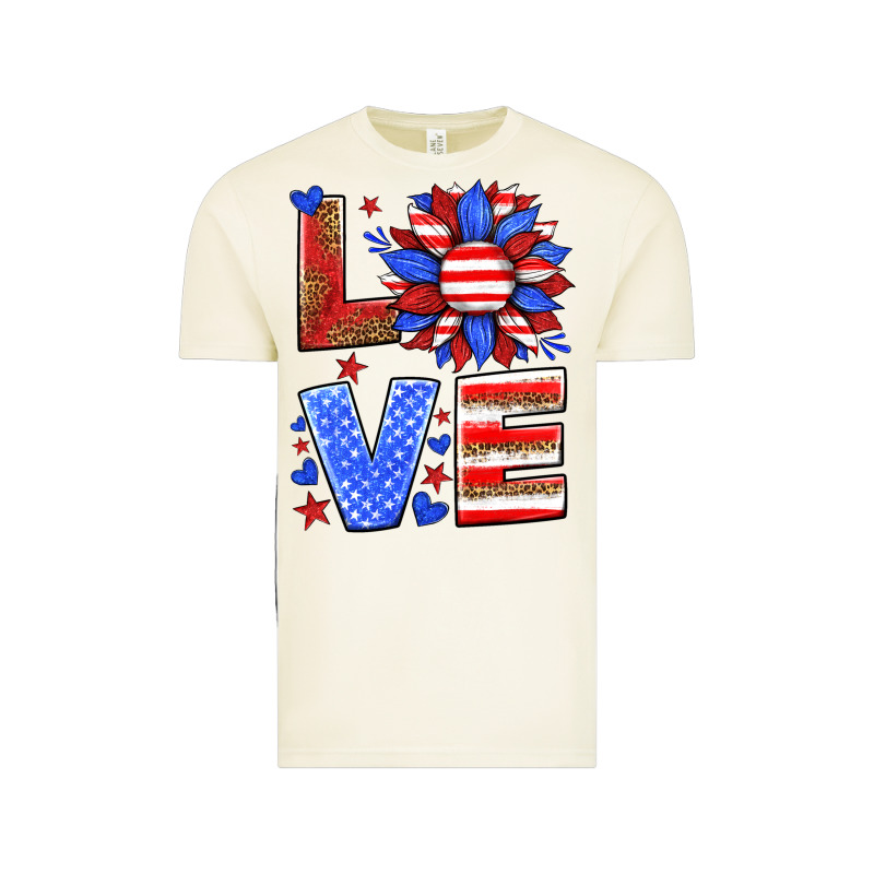 Love America Sunflower Vintage Tee by HRA Design Shop | Teevron