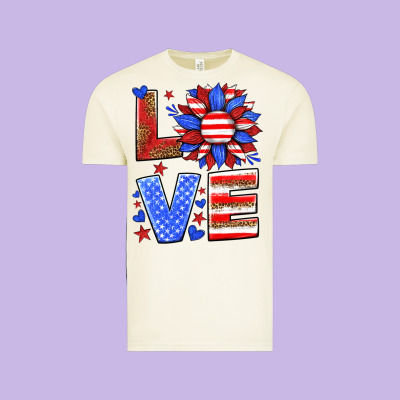 Love America Sunflower Vintage Tee Designed By Hra Design Shop