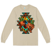 Mushroom aztec rodeo cowboy Long Sleeve Tee - JahusDesignShop
