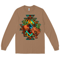 Toasted Coconut aztec rodeo cowboy Long Sleeve Tee - JahusDesignShop