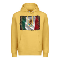 Antique Gold mexico flag black glitter leopard Premium Hoodie - AdoDesignShop