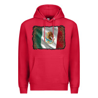Cardinal mexico flag black glitter leopard Premium Hoodie - AdoDesignShop