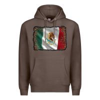 Coffee mexico flag black glitter leopard Premium Hoodie - AdoDesignShop