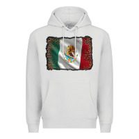 Dove Grey mexico flag black glitter leopard Premium Hoodie - AdoDesignShop
