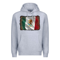 Heather Grey mexico flag black glitter leopard Premium Hoodie - AdoDesignShop