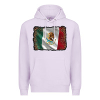 Lilac mexico flag black glitter leopard Premium Hoodie - AdoDesignShop