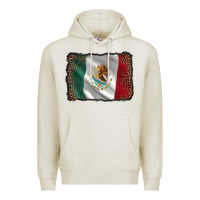 Oatmeal Heather mexico flag black glitter leopard Premium Hoodie - AdoDesignShop